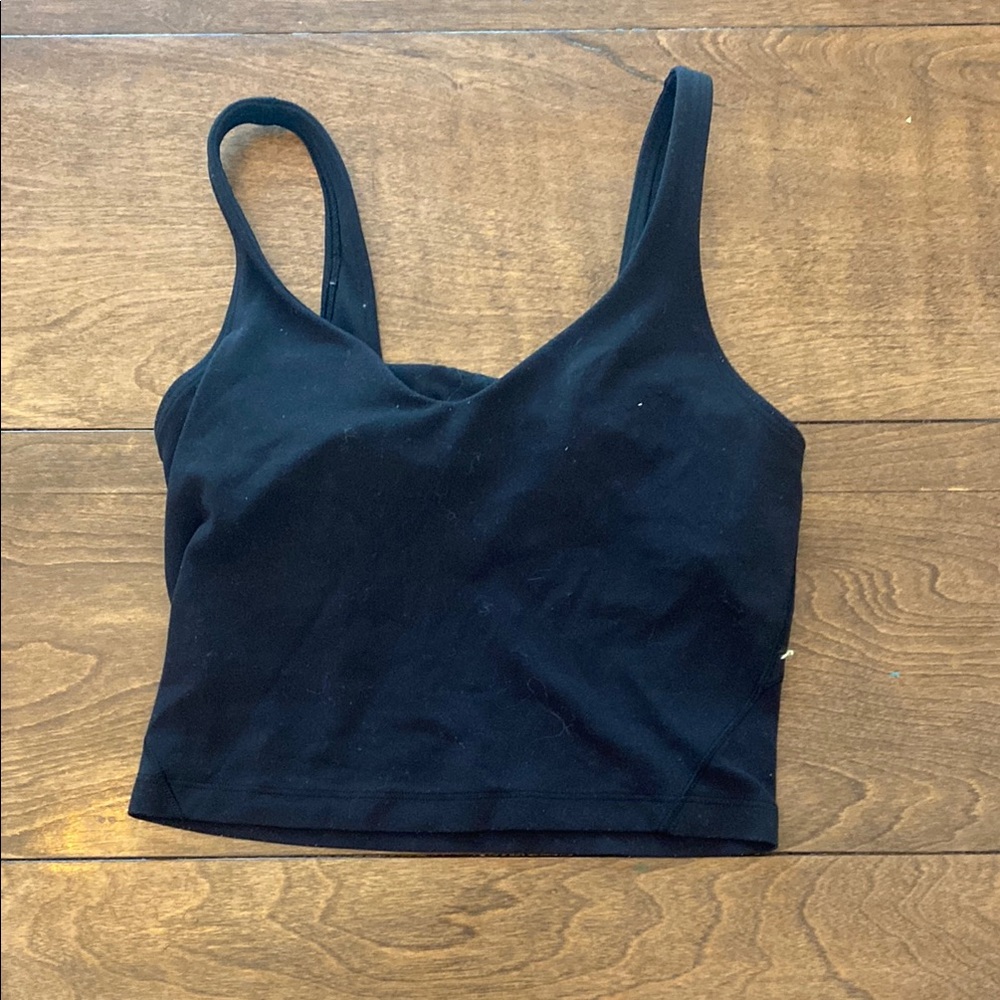 Lululemon Black Cropped Tank Top